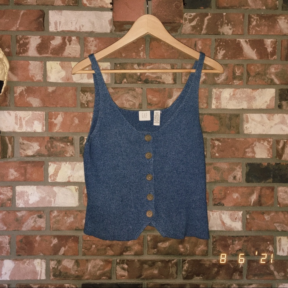 ✨VINTAGE GAP MOCK DENIM TANK TOP✨